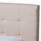 Baxton Studio Maren Beige Queen Size Platform Bed with Two Nightstands 157-9695 - alternate 9